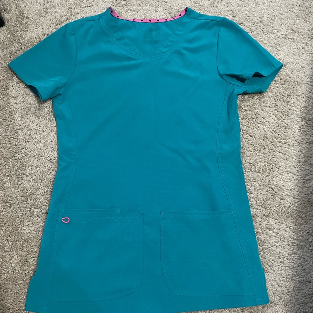 Heartsoul Teal scrub top